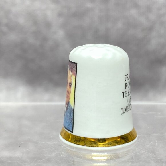 Franklin D. Roosevelt Collectible Thimble Finsbury Fine Bone China England - Picture 4 of 7